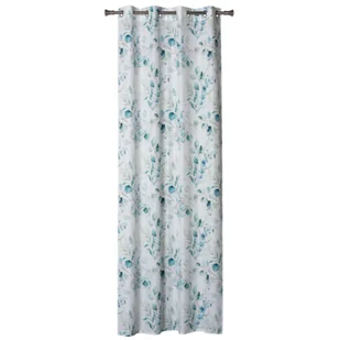 Zasłona z kółkami ALPINA 140 x 260 cm niebiesko-biały - Zasłony - miniaturka - grafika 1