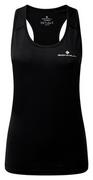 Koszulki sportowe damskie - RONHILL Koszulka biegowa damska bez rękawów CORE VEST black/bright white - miniaturka - grafika 1