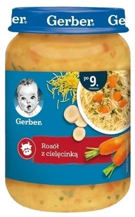 Gerber Rosołek z cielęcinką - obiad zupka po 9m-cu 190g - Dania dla dzieci - miniaturka - grafika 1