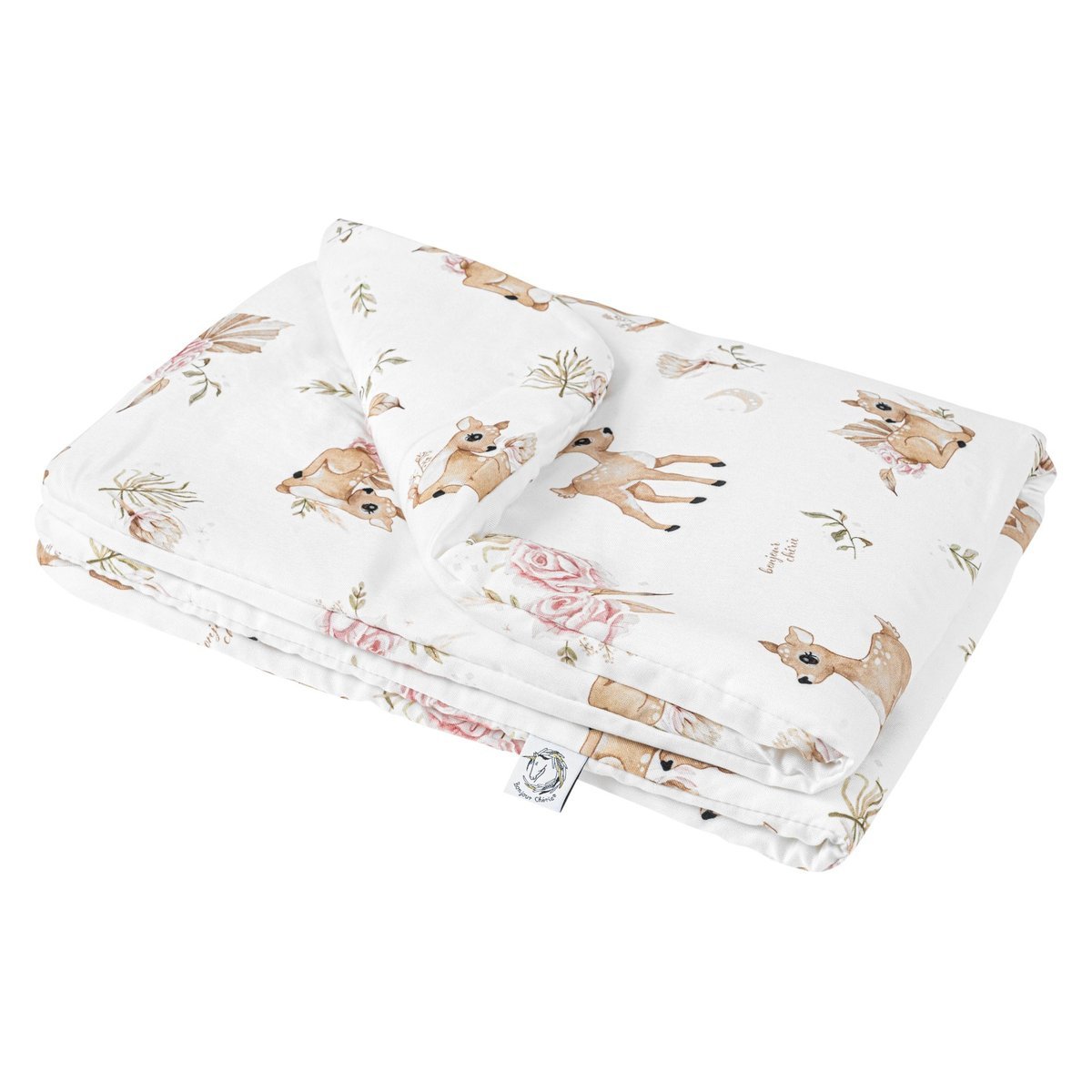 Bambusowa Kołderka z wypełnieniem 100x135cm Sarenki Bonjour Cherie
