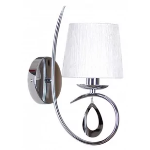 Candellux ARNIKA Kinkiet chrom/Biały 1x40W E14 21-21649 - Lampy ścienne - miniaturka - grafika 1