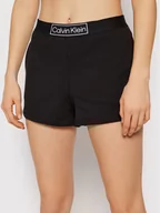 Piżamy damskie - Calvin Klein Underwear Szorty piżamowe 000QS6799E Czarny Regular Fit - miniaturka - grafika 1