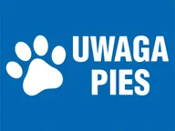 Akcesoria BHP - Tablica Szyld, Tabliczka na płot/dom, UWAGA PIES 30x40cm PCV 3mm - miniaturka - grafika 1