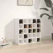 Kredensy - Szafka na wino, biały, 56x25x56 cm, lite drewno sosnowe - miniaturka - grafika 1