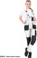 Spodnie sportowe damskie - R.E.I.S. OX-FIO-B - Spodnie ochronne ogrodniczki FIO, damskie - biało-czarno-szary 40 - miniaturka - grafika 1