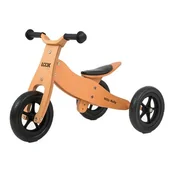 Rowerki biegowe - Milly Mally DREWNIANY ROWEREK BIEGOWY 2W1 TRZY I DWA KOŁA LOOK NATURAL 5221 - miniaturka - grafika 1