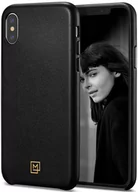 Etui i futerały do telefonów - Spigen La Manon Calin eleganckie etui na Apple iPhone XS Max CZARNY NA TYŁ TWORZYWO SZTUCZNE 065CS25092 - miniaturka - grafika 1