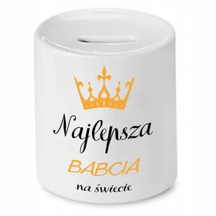 SKARBONKA DLA BABCI NAJLEPSZA BABCIA NA ŚWIECIE z Nadrukiem ze Zdjęciem - Skarbonki - miniaturka - grafika 1