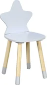 Krzesełka i taborety dla dzieci - Elior Szare krzesło dziecięce gwiazda - Nilli - miniaturka - grafika 1