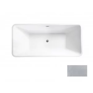 Besco WA-160-ESR EVITA GLAM SREBRNA Wanna wolnostojąca syfon z przelewem chrom 160x80 - Wanny - miniaturka - grafika 1