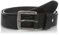 Paski - MGM Lino pasek unisex, czarny (czarny 1), 110 cm - miniaturka - grafika 1