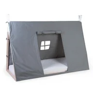 Prześcieradła dla dzieci - Childhome Poszycie do łóżka Tipi 90 x 200 cm Grey - miniaturka - grafika 1