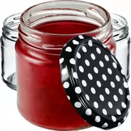 Pojemniki kuchenne - Słoiki na przetwory Lerma 200ml 50 szt. 66mm + wieczka czarny groszek - miniaturka - grafika 1
