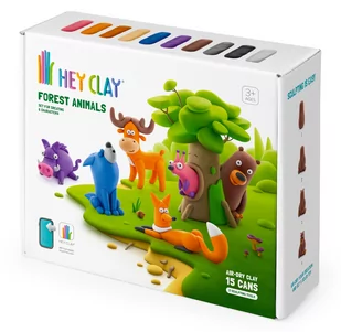 TM Toys Hey Clay Masa plastyczna Zestaw Zwierzęta leśne + akcesoria HCL15022 - Masy plastyczne - miniaturka - grafika 3