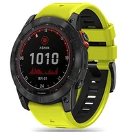 Akcesoria do smartwatchy - Pasek do GARMIN FENIX 3 / 5X / 3HR / 5X PLUS / 6X / 6X PRO / 7X Tech-Protect IconBand limonkowo-czarne - miniaturka - grafika 1