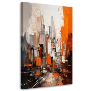 Feeby Obraz nowoczesny, Miasto Abstrakcja Pomarańczowe 40x60cm - Obrazy i zdjęcia Feeby Obraz nowoczesny, Miasto Abstrakcja Pomarańczowe 40x60cm - Obrazy i zdjęcia - miniaturka - grafika 1