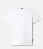 Koszulki męskie - t-shirt uomo napapijri s-morgex np0a4gbp0021 bright white - miniaturka - grafika 1