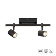 Lampy sufitowe - Spot sufitowy LED Barik, czarny, 2-punktowy - miniaturka - grafika 1