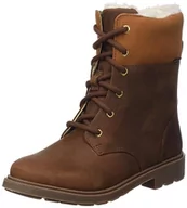 Kozaki damskie - Clarks AstrolFurGTXO. Półdługie kozaki, brązowa skóra, 32 EU, Br?zowa skóra, 32 EU - miniaturka - grafika 1