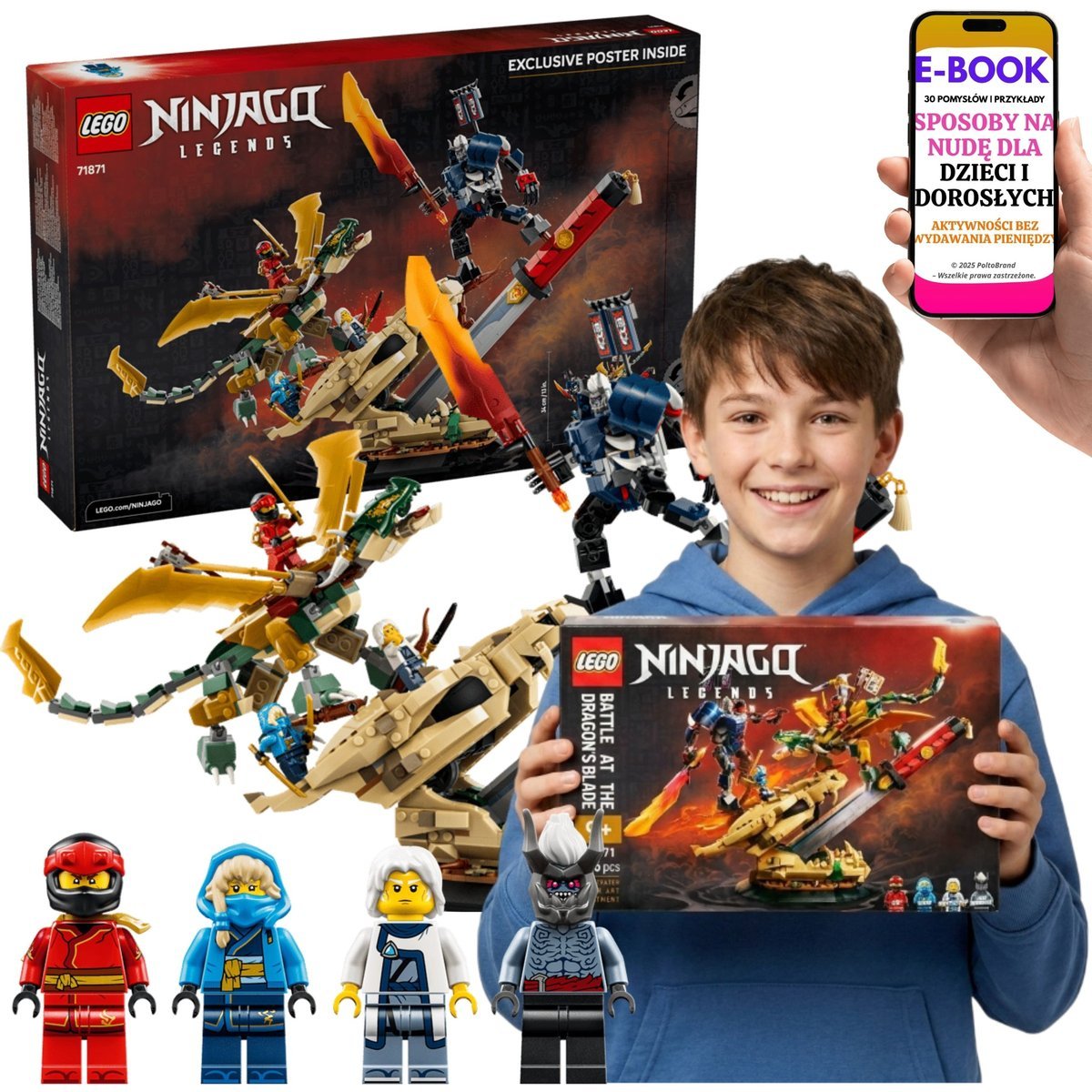 LEGO NINJAGO Bitwa o Smocze Ostrze Smok 71871 + E-BOOK-3