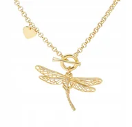 Naszyjniki - NASZYJNIK Z WAŻKĄ I SERDUSZKIEM Z KOLEKCJI MYSTICAL MOMENTS (C15/WAŻ/13AU) - miniaturka - grafika 1