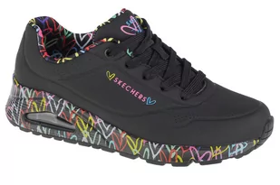 Skechers Uno-Loving Love 155506-BBK damskie sneakersy czarne - Sneakersy damskie - miniaturka - grafika 1