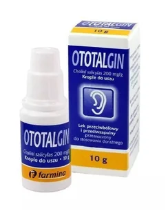 FARMINA SP. Z O.O. Ototalgin 200 mg/g krople do uszu 10 g - Przeziębienie i grypa - miniaturka - grafika 1