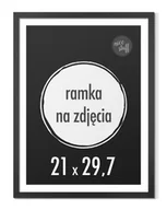 Ramki na zdjęcia - Ramka na zdjęcia 21x29,7 cm A4 Ramki 29,7x21 czarna stojąca z nóżką - miniaturka - grafika 1