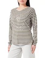 Swetry damskie - Camel Active Womenswear Sweter damski, White/Grey Olive Str, XL - miniaturka - grafika 1