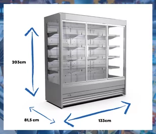Regał chłodniczy VERMELLO z drzwiami 1330 mm - Szafy i witryny chłodnicze - miniaturka - grafika 2