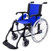 Wózki inwalidzkie - Wózek inwalidzki aluminiowy lekki na szybkozłączach, składany : szer. siedz. wózka inw. - 48 cm - miniaturka - grafika 1