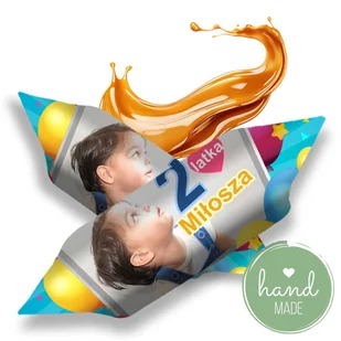 Krówki personalizowane CHRZEST baby shower URODZINKI 120szt - Cukierki - miniaturka - grafika 1