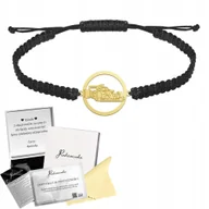 Bransolety męskie - Bransoleta Męska Złota Ferrari Bolid Formuła 1 Prezent 925 GRAWER GRATIS - miniaturka - grafika 1