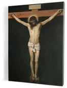 Ikony i obrazy sakralne - Chrystus na krzyżu, obraz Diego Velasquez''a na płótnie - miniaturka - grafika 1