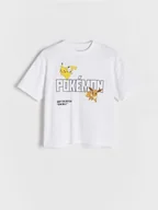 Koszulki dla chłopców - Reserved - T-shirt Pokémon - złamana biel - miniaturka - grafika 1