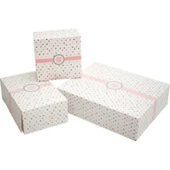 Pojemniki kuchenne - Pudełko na ciasto wypieki nadruk Kropki 12x21x7cm 20szt. - miniaturka - grafika 1