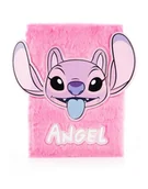 Notesy i bloczki - Notes A5 pluszowy Lilo i Stitch Angel w szerokie linie 80k Twarda oprawa - miniaturka - grafika 1