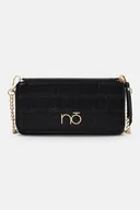 Torebki damskie - Portfel Nobo na łańcuszku czarne croco - miniaturka - grafika 1