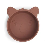 Miseczki i talerzyki dla dzieci - Nuuroo silikonowa miseczka głęboka KOALA Mahogany - miniaturka - grafika 1