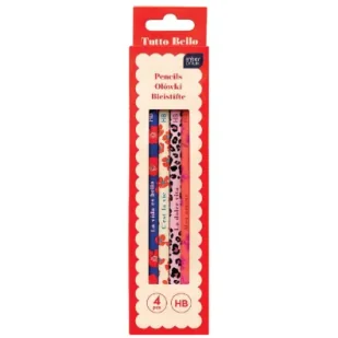 Ołówki z gumką w pudełku. 4sztuki.Tutto Bell - Ołówki - miniaturka - grafika 1