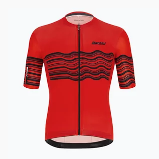Koszulki rowerowe - Santini Koszulka rowerowa męska Santini Tono Profilo czerwona 2S94075TONOPROFRSS - grafika 1