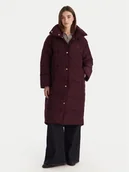 Kurtki damskie - Tommy Hilfiger Płaszcz zimowy WW0WW47279 Bordowy Relaxed Fit - miniaturka - grafika 1