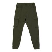 Spodnie sportowe męskie - Cropp - Ciemnozielone joggery z kieszeniami cargo - Khaki - miniaturka - grafika 1