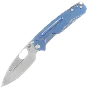Nóż składany Medford Infraction Blue Titanium, Std HW/Clip, Tumbled S45VN by Greg Medford (MK0314TQ-37A2-TSCS-BN) - Noże - miniaturka - grafika 1