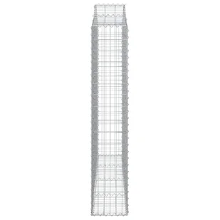 VIDAXL Łukowaty kosz gabionowy 200x30x160/180 cm, galwanizowane żelazo - Ogrodzenia - miniaturka - grafika 5