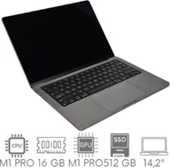Elektronika OUTLET - Apple MacBook Pro 14 A2442 M1 PRO 16GB 512GB SSD 14,2" Liquid Retina XDR 3024x1964 WiFi BT Kam OS Sequoia PL Gw12mc - miniaturka - grafika 1