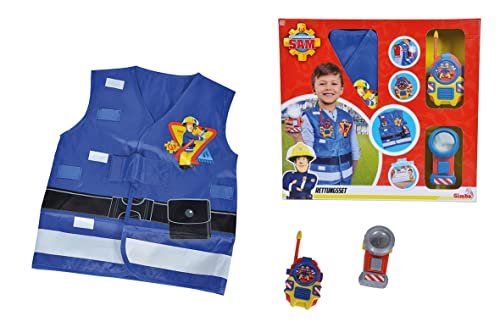 Simba - Strażak Sam Zestaw strażaków z nadrukiem - Latarka 11 cm - Talkie 14 cm od 3 lat