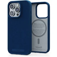 Etui i futerały do telefonów - Obudowa dla telefonów komórkowych Njord Suede MagSafe na Apple iPhone 15 Pro (NA53SU01) Niebieski - miniaturka - grafika 1