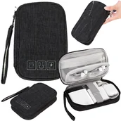 Torby na laptopy - Organizer podróżny na kable i ładowarki czarny - miniaturka - grafika 1