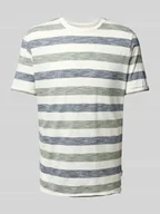 Koszulki męskie - T-shirt z prążkowanym, okrągłym dekoltem model ‘JELANI’ - miniaturka - grafika 1
